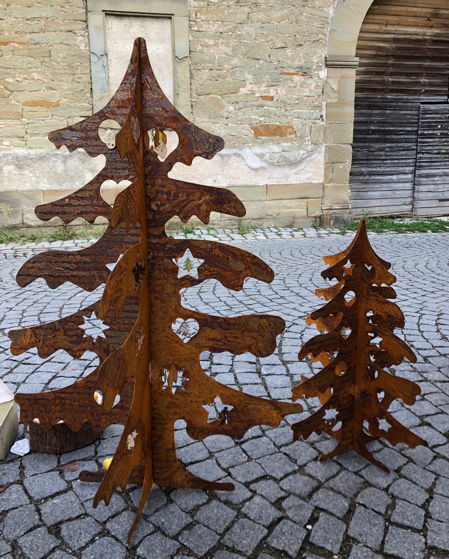 Rost Weihnachtsbaum zum stecken 3D, Tannenbaum, Christbaum, Edelrost Höhe 74 cm