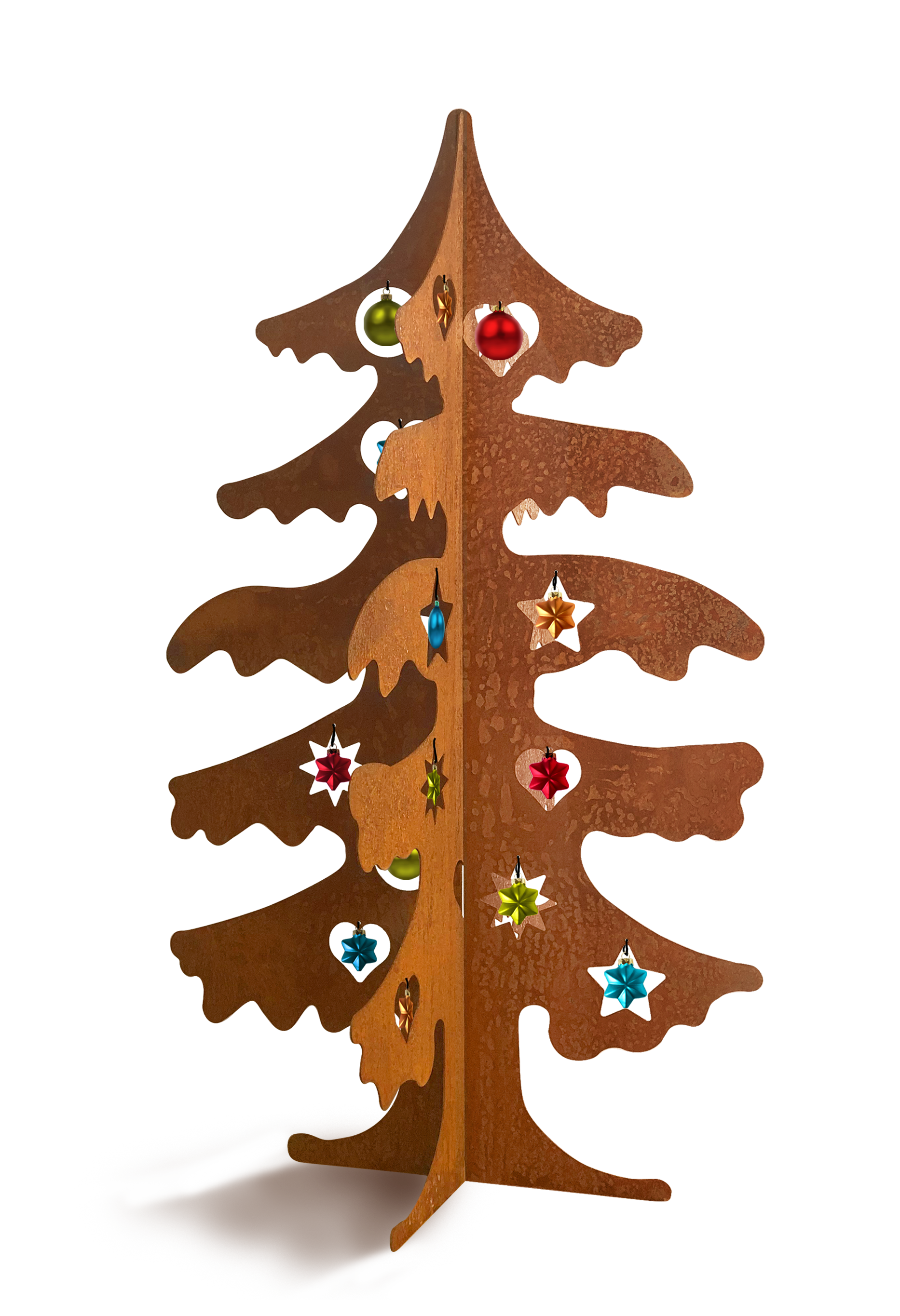 Rost Weihnachtsbaum 3D zum stecken, Tannenbaum, Christbaum, Edelrost Höhe 100 cm