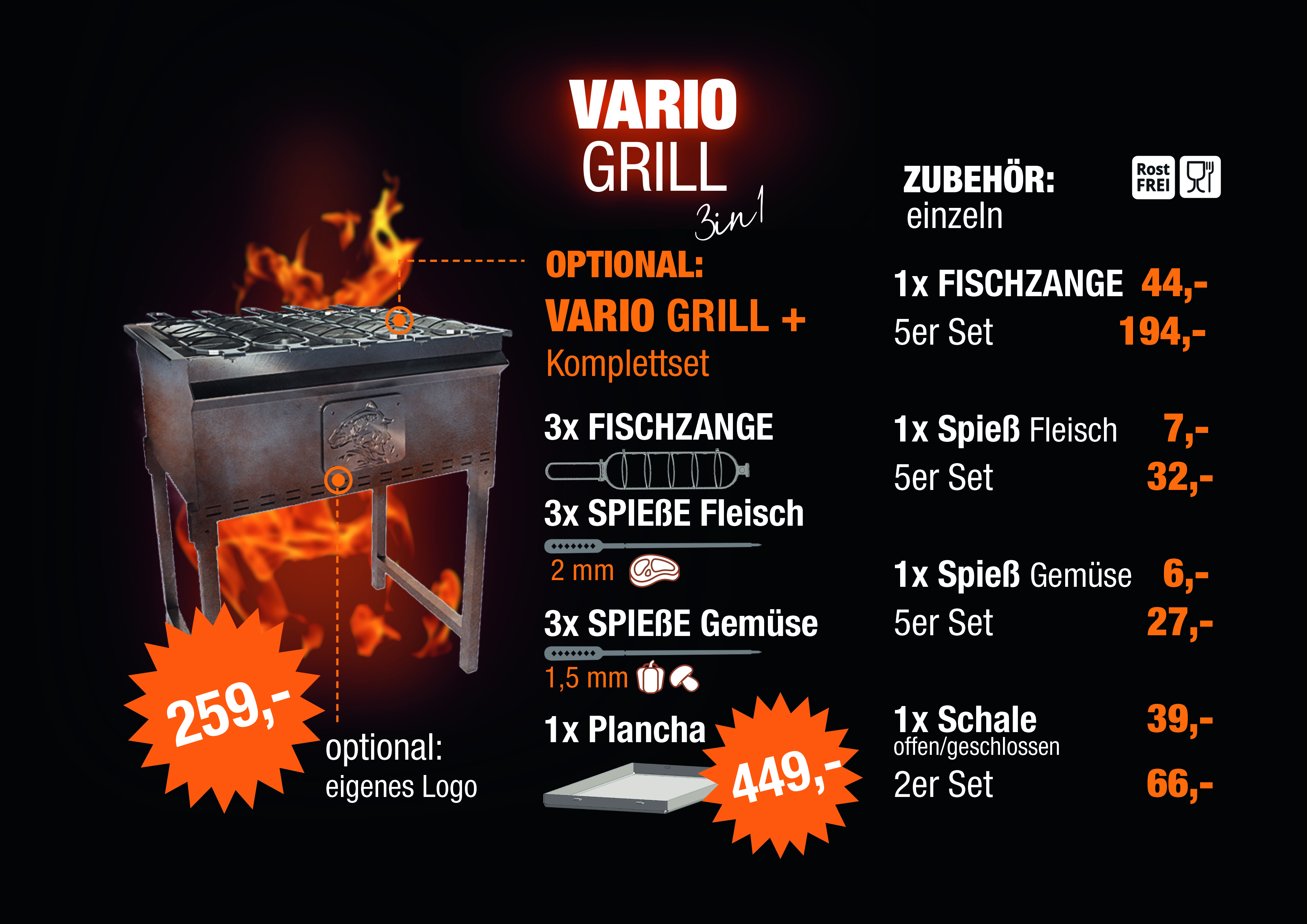 Vario Grill 3in1 komplett SET